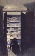Felix Vallotton Woman Searching through a cupboard oil painting